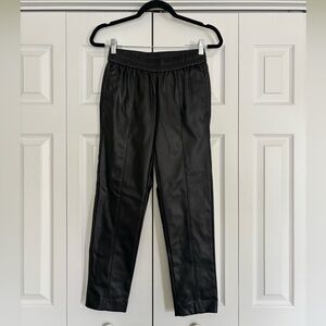 EUC Black faux leather Cigarette Pants